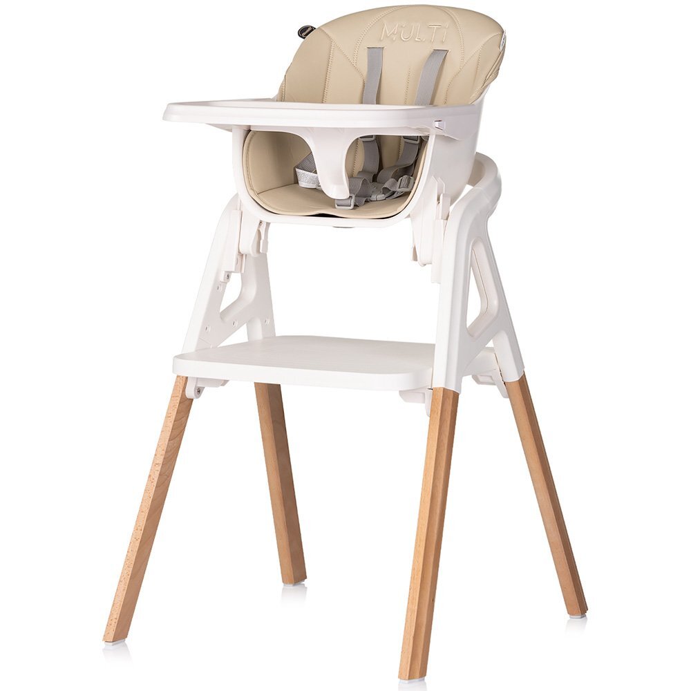 CHIPOLINO Scaun de masa 4 in 1 Multi Cashmere transformabil reglabil picioare elegante din lemn
