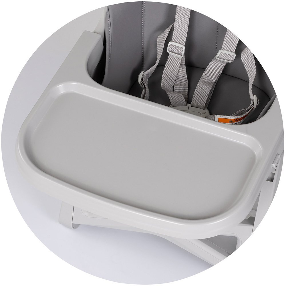 CHIPOLINO Scaun de masa 4 in 1 Multi Charcoal transformabil reglabil picioare elegante din lemn