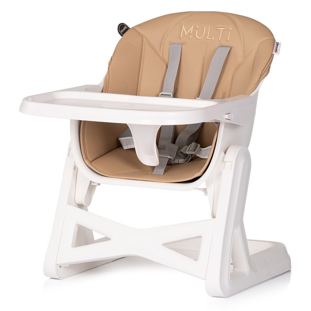 CHIPOLINO Scaun de masa 4 in 1 Multi Latte transformabil reglabil picioare elegante din lemn