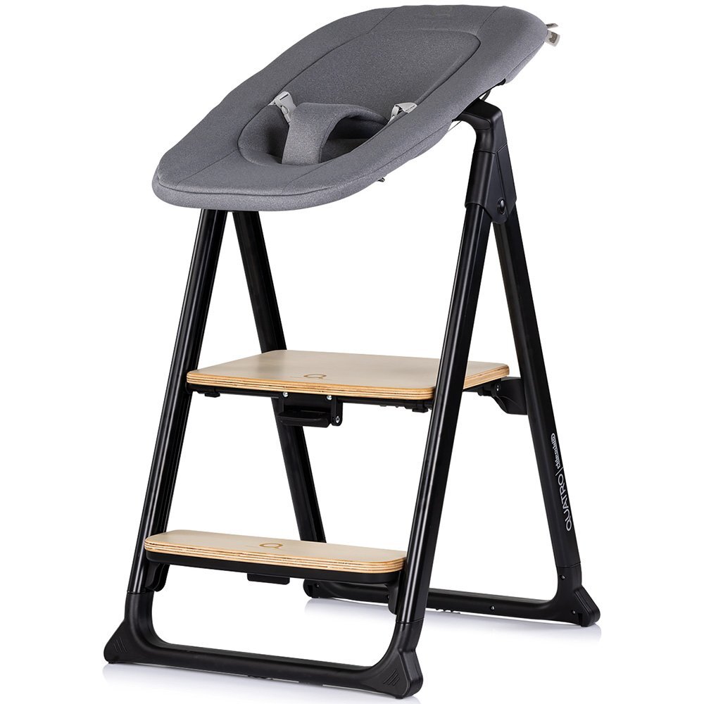 CHIPOLINO Scaun de masa 4 in 1 Quatro Charcoal transformabil reglabil si pliabil