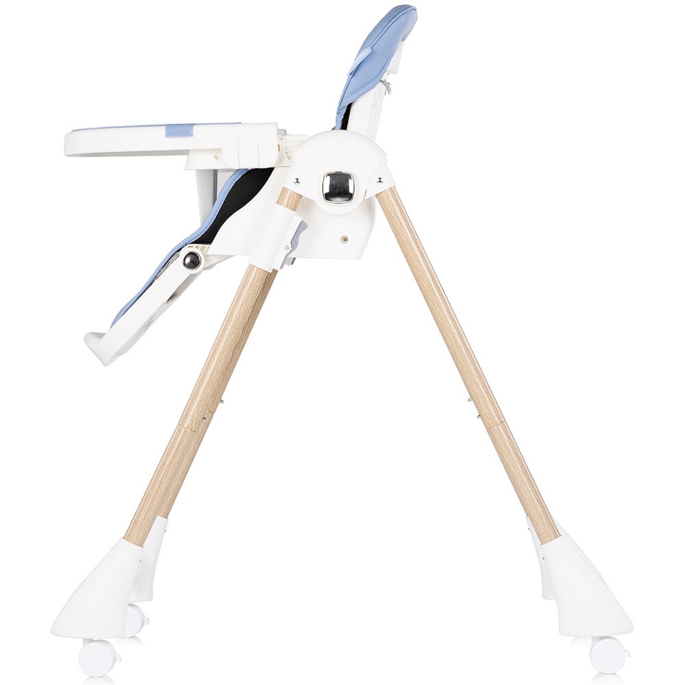 CHIPOLINO Scaun de masa pentru copii Candy Shop Sky Blue cu spatar reglabil in 3 pozitii inaltime reglabila 4 roti