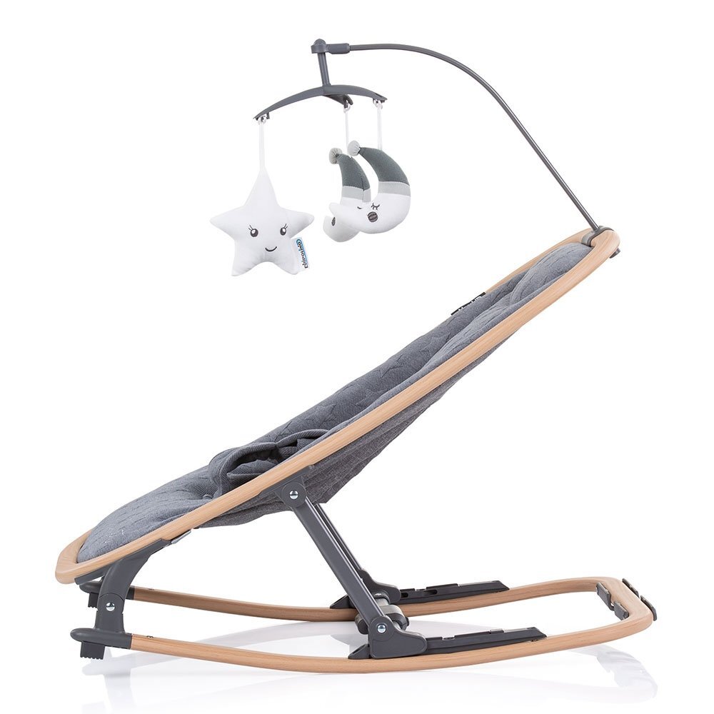 CHIPOLINO Scaunel balansoar Velvet graphite wood