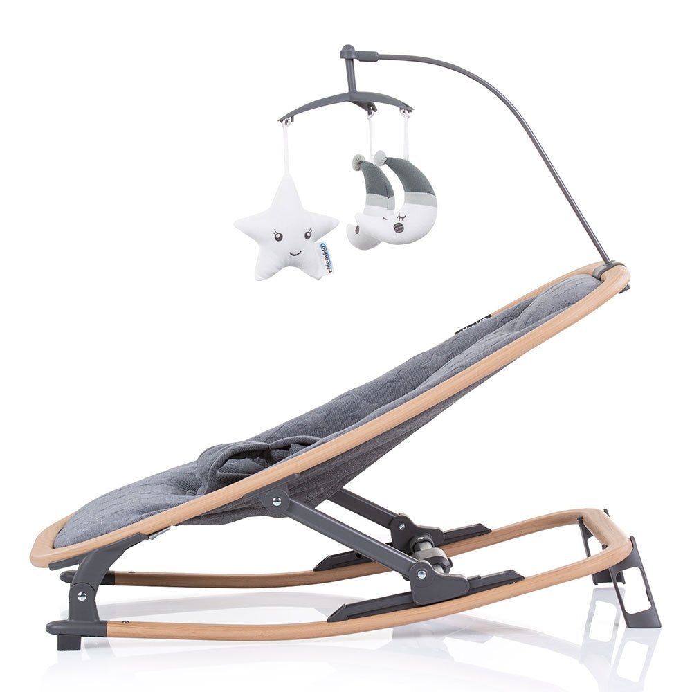 CHIPOLINO Scaunel balansoar Velvet graphite wood