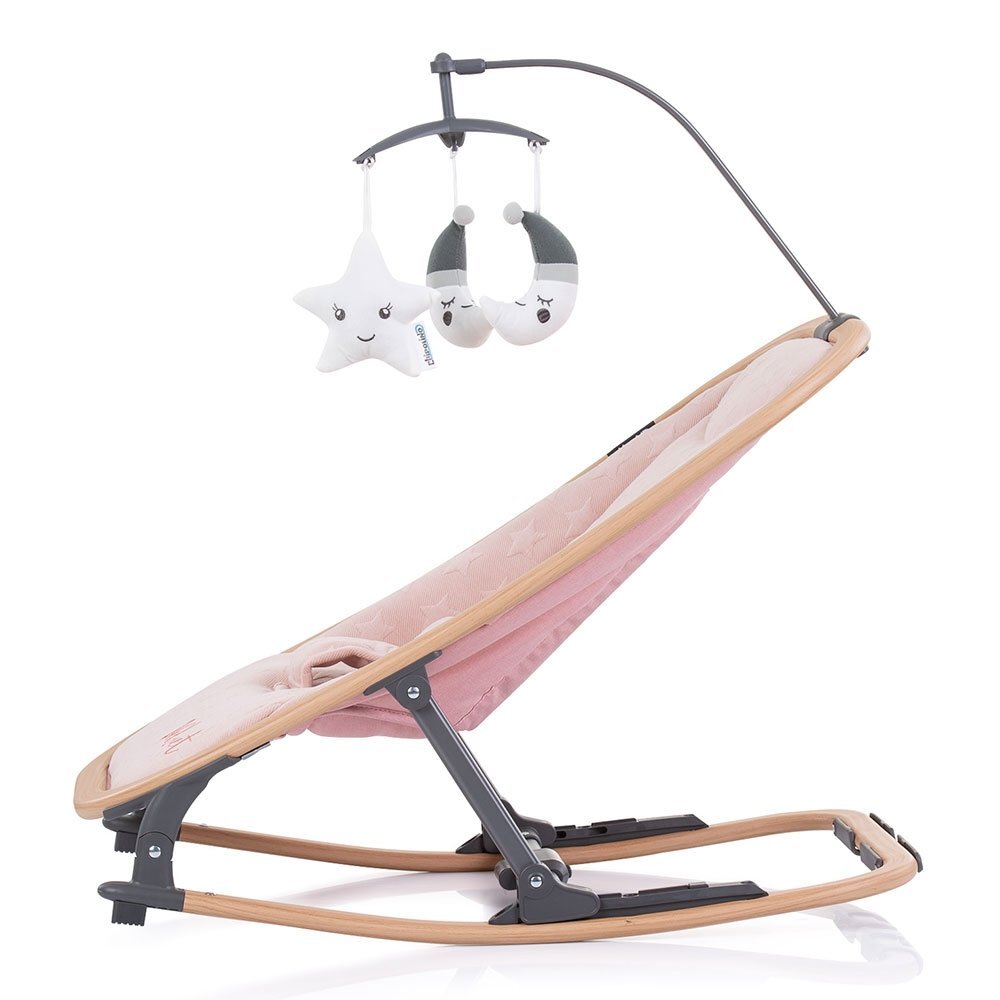 CHIPOLINO Scaunel balansoar Velvet rose water wood