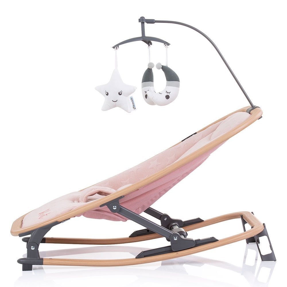 CHIPOLINO Scaunel balansoar Velvet rose water wood