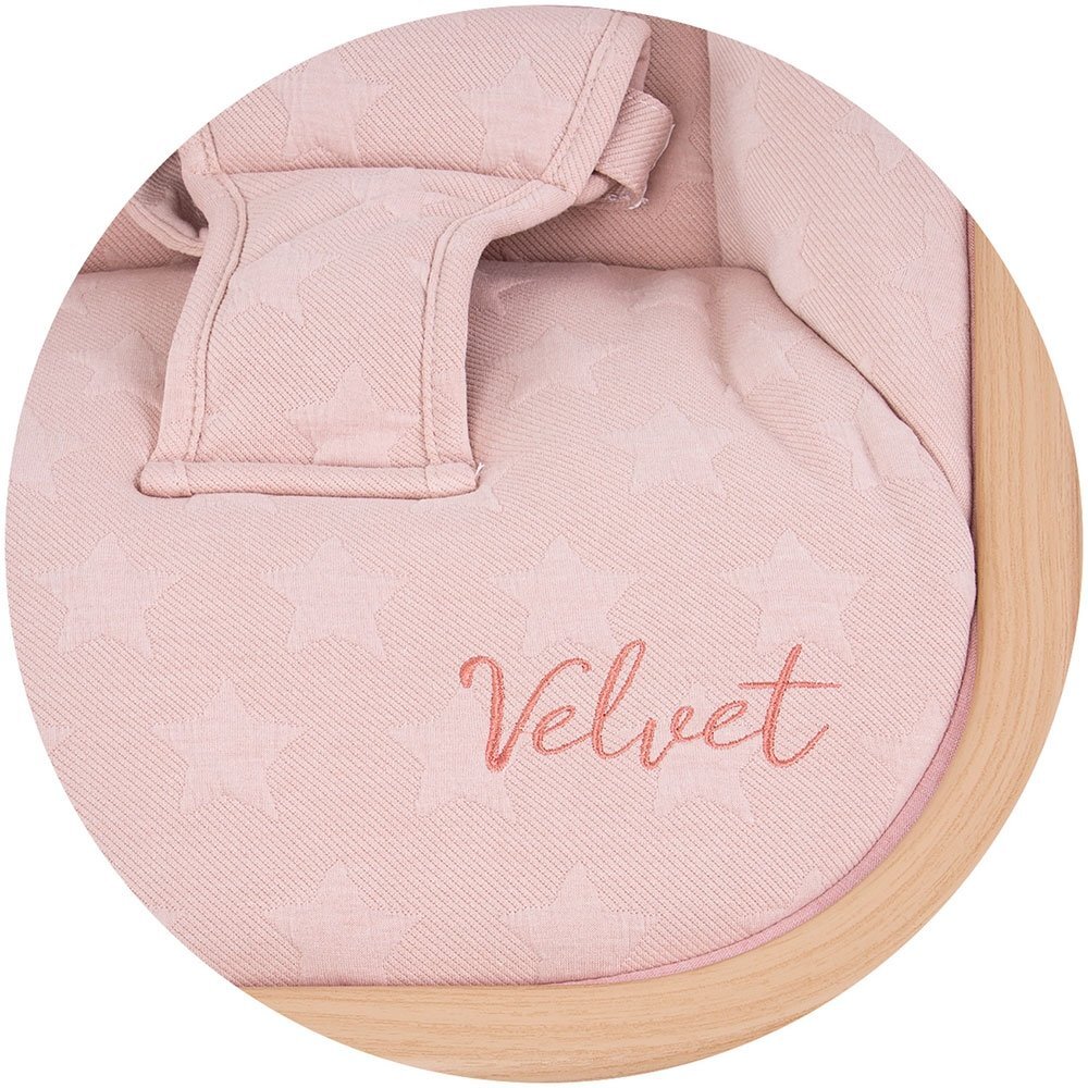 CHIPOLINO Scaunel balansoar Velvet rose water wood