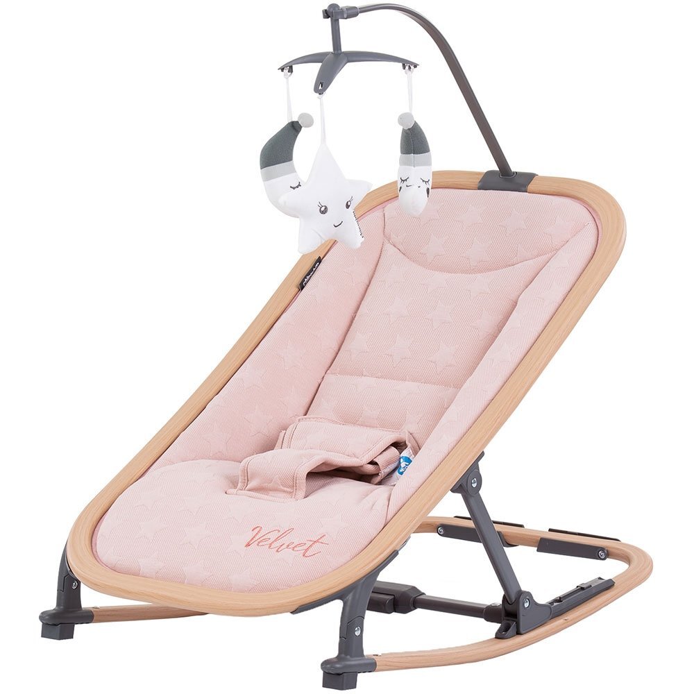 CHIPOLINO Scaunel balansoar Velvet rose water wood