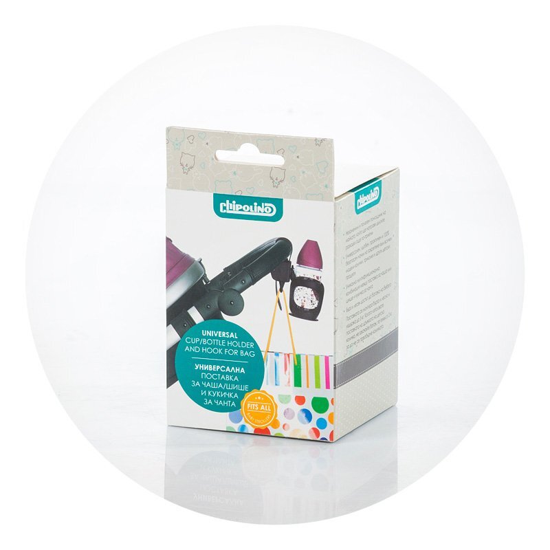 CHIPOLINO Suport universal pentru pahar si carlig de geanta pentru carucioare black