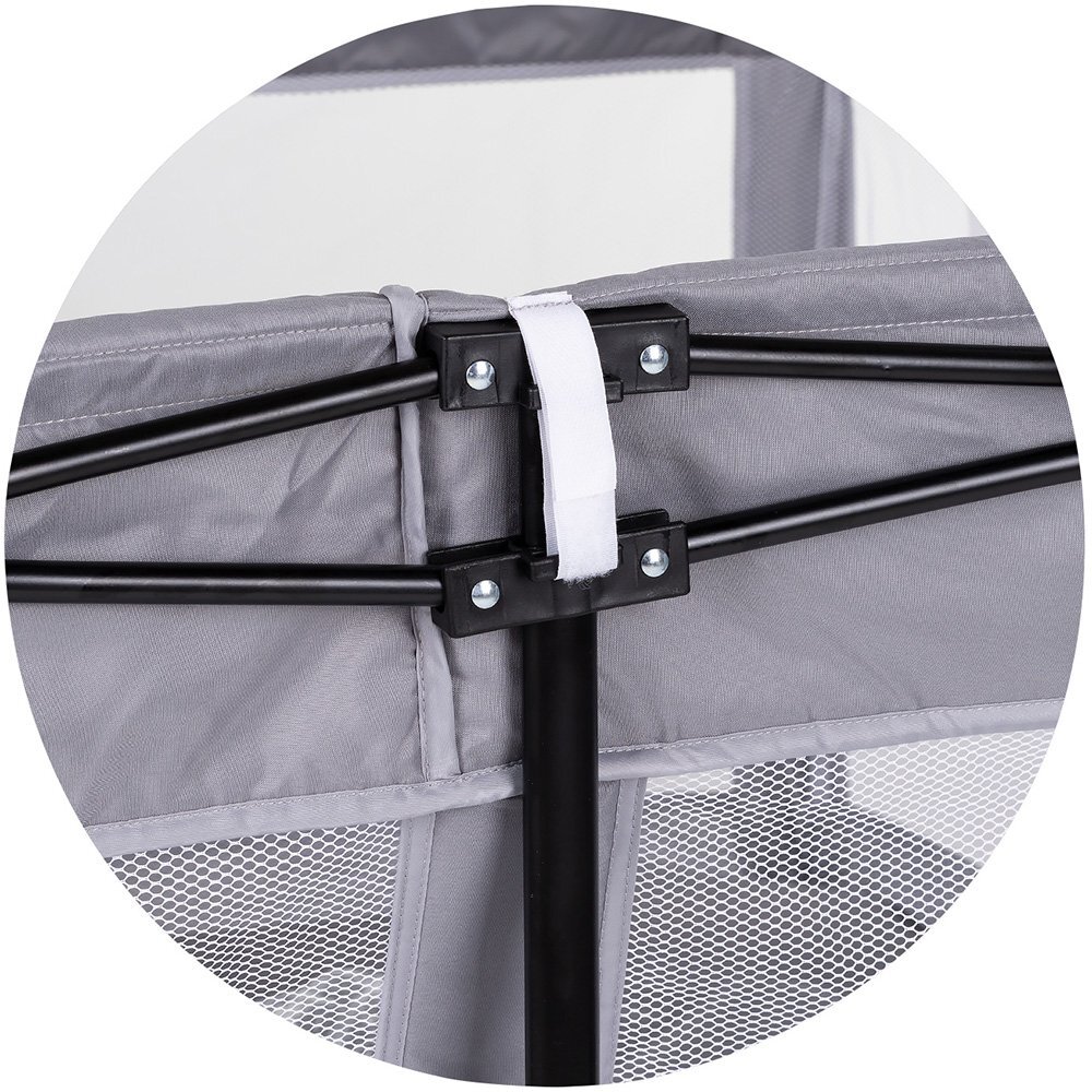 CHIPOLINO Tarc de joaca pentru copii Easy Grey 180x180 cm inele ajutatoare si usa pentru acces
