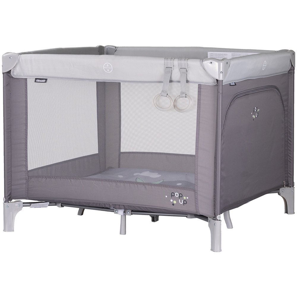 CHIPOLINO Tarc de joaca pentru copii Pop Up Hippo grey pliabil