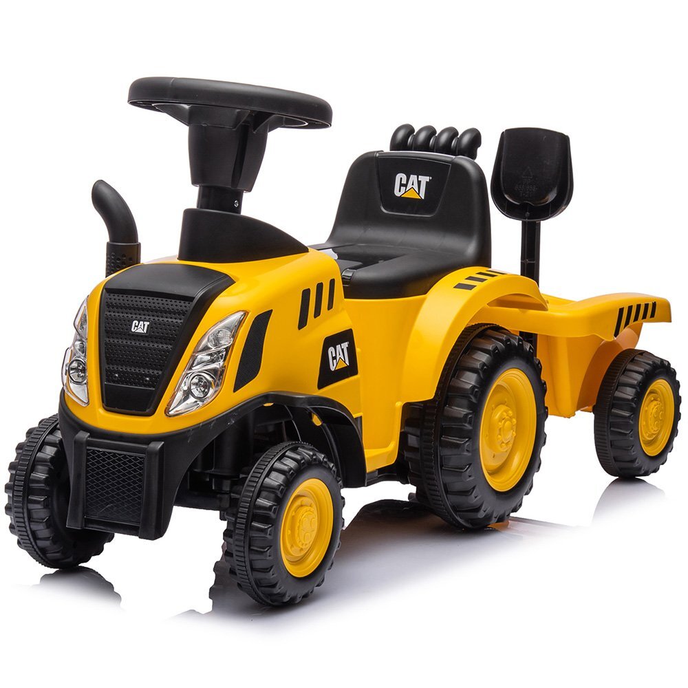 CHIPOLINO Tractor de impins CAT yellow volan cu sunete spatiu pentru depozitare greutate admisa 25 kg
