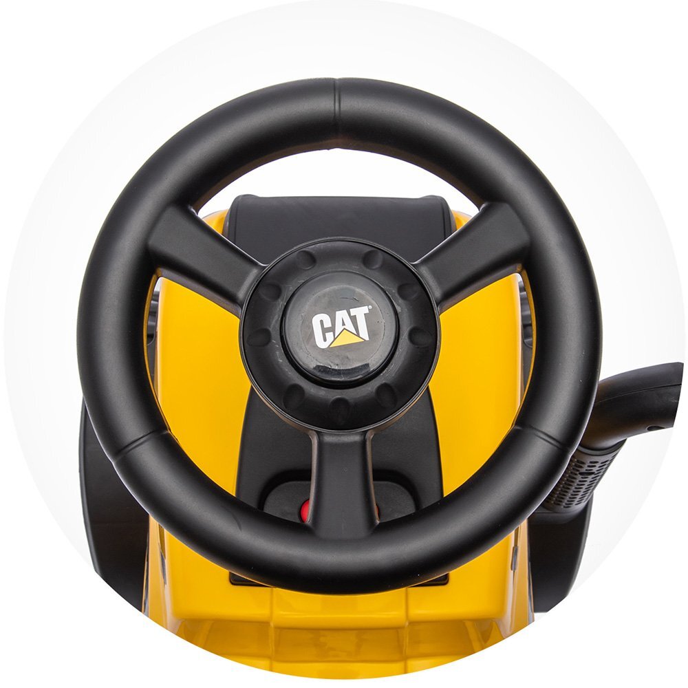 CHIPOLINO Tractor de impins CAT yellow volan cu sunete spatiu pentru depozitare greutate admisa 25 kg