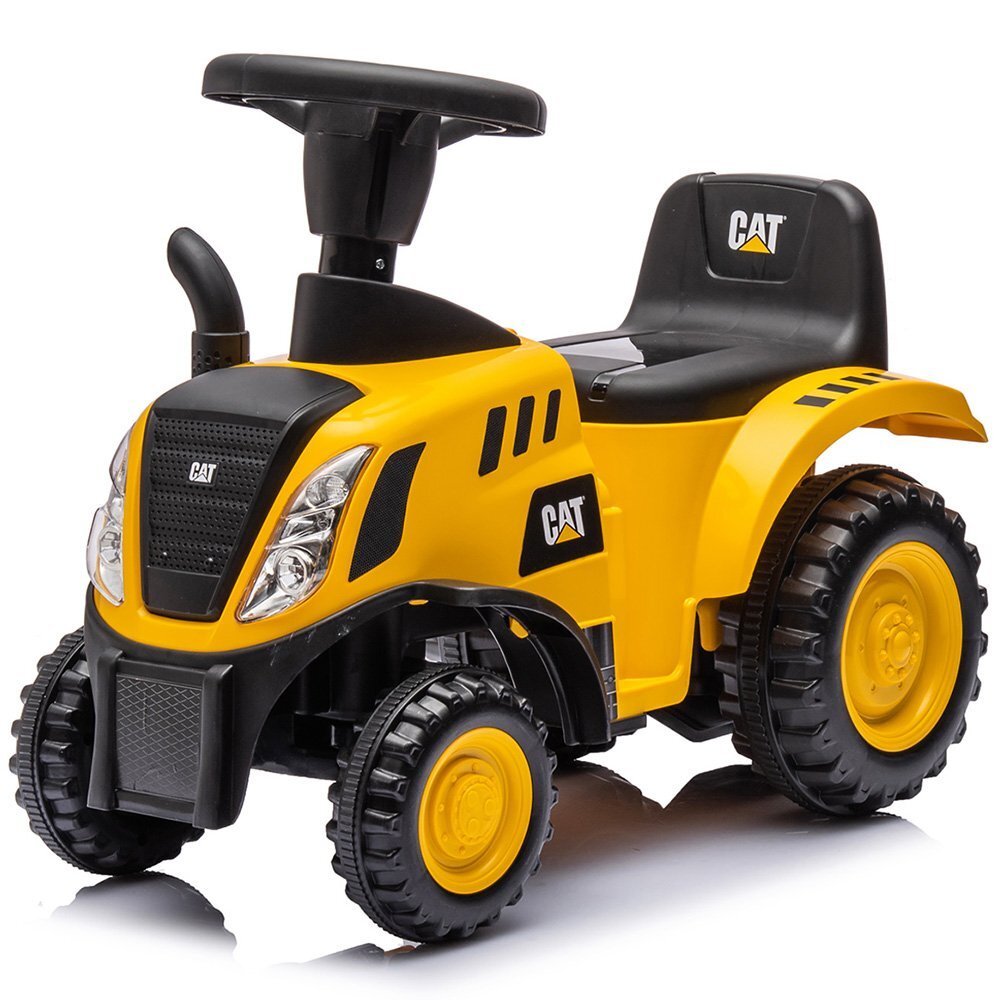 CHIPOLINO Tractor de impins CAT yellow volan cu sunete spatiu pentru depozitare greutate admisa 25 kg