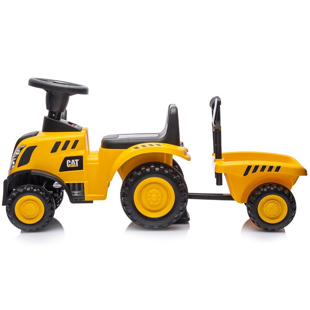 CHIPOLINO Tractor de impins CAT yellow volan cu sunete spatiu pentru depozitare greutate admisa 25 kg