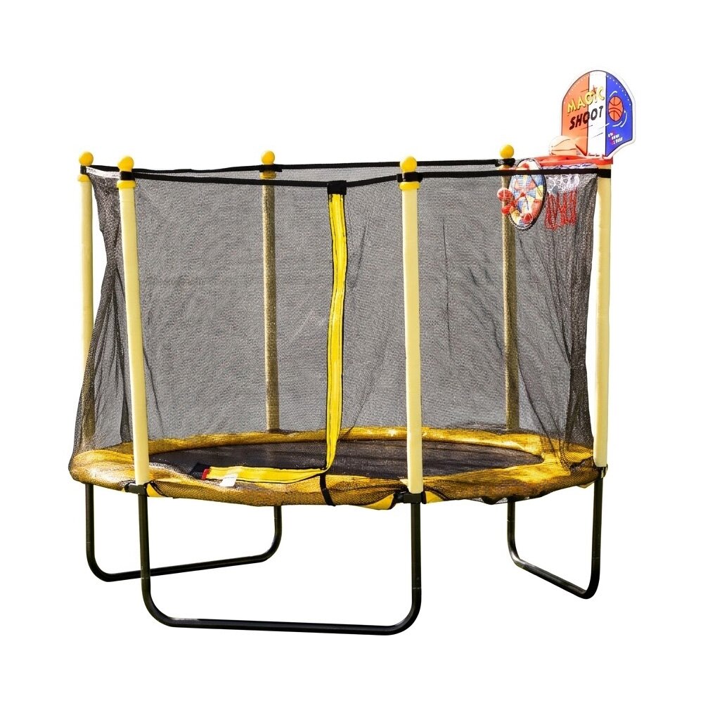 CHIPOLINO Trambulina Sporty yellow 140 cm cu cos de baschet