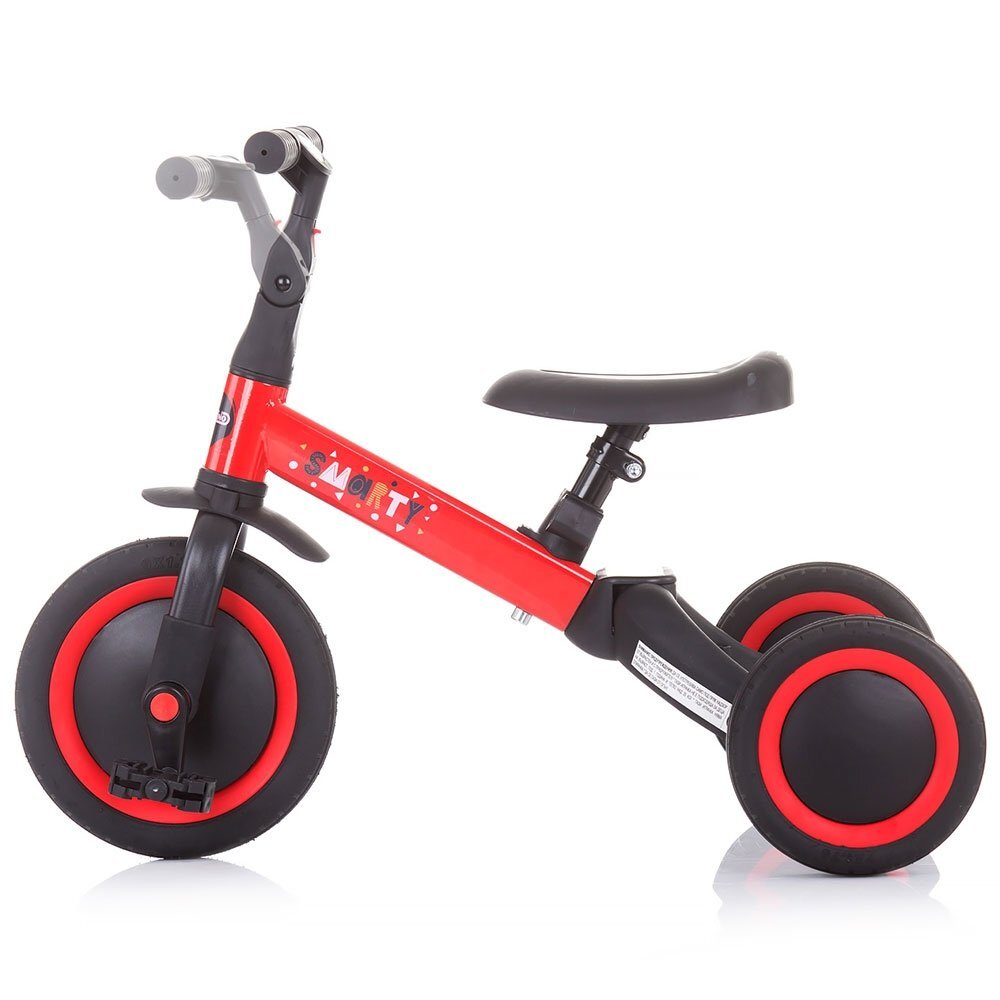 CHIPOLINO Tricicleta pentru copii Smarty Red 2 in 1 ghidon reglabil de la 1 ani si o greutate de pana la 25 kg