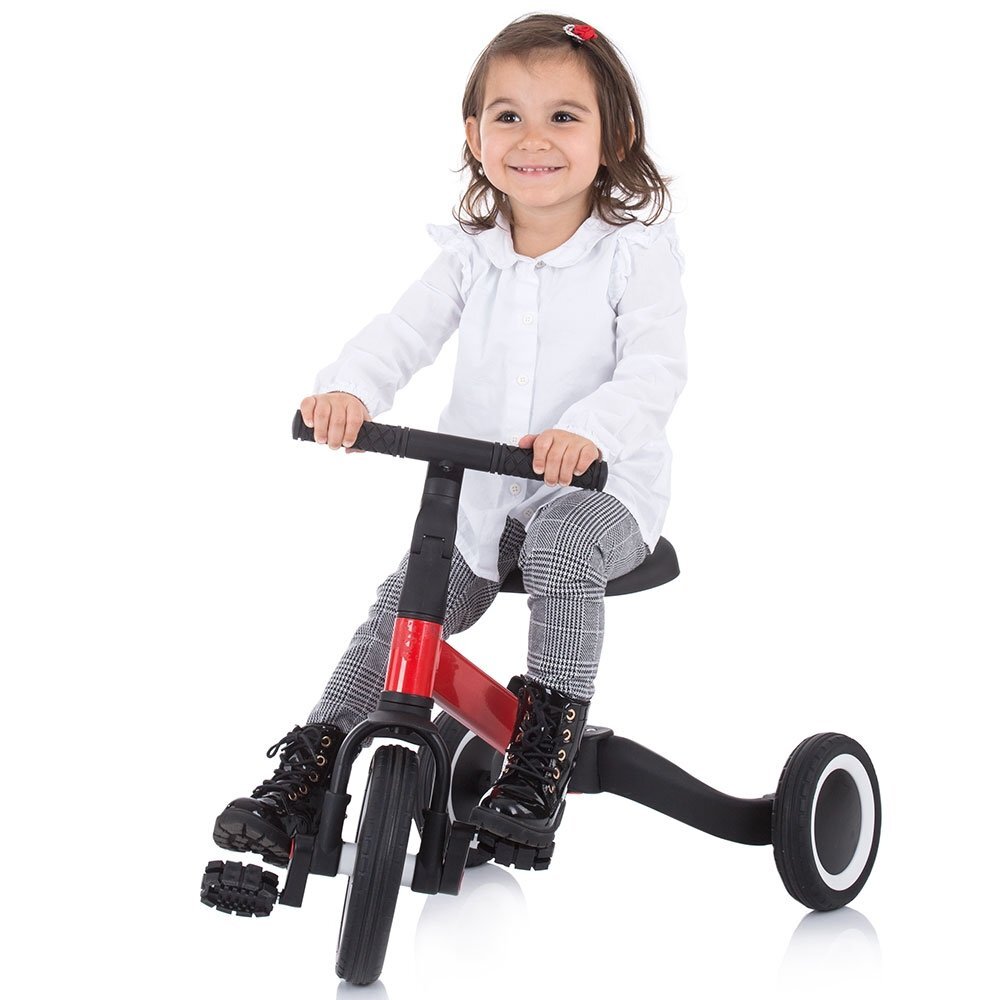 CHIPOLINO Tricicleta pentru copii Smarty Red 2 in 1 ghidon reglabil de la 1 ani si o greutate de pana la 25 kg