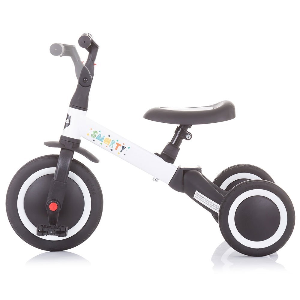 CHIPOLINO Tricicleta pentru copii Smarty White 2 in 1 ghidon reglabil de la 1 ani si o greutate de pana la 25 kg