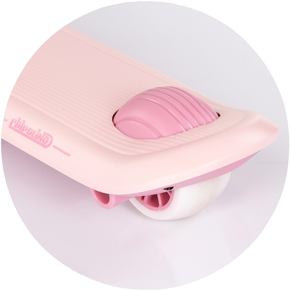 CHIPOLINO Trotineta pentru copii Bloomi pink cu sezut 3 roti cu lumini ghidon reglabil greutate admisa 50 kg