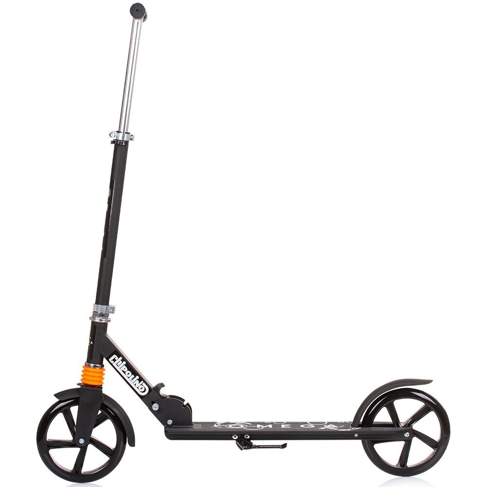 CHIPOLINO Trotineta pliabila Omega Black cu ghidon reglabil cadru din aluminiu baza anti-alunecare cric greutate admisa 100 kg