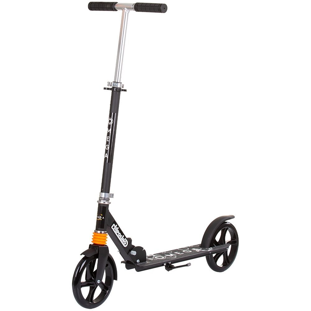CHIPOLINO Trotineta pliabila Omega Black cu ghidon reglabil cadru din aluminiu baza anti-alunecare cric greutate admisa 100 kg