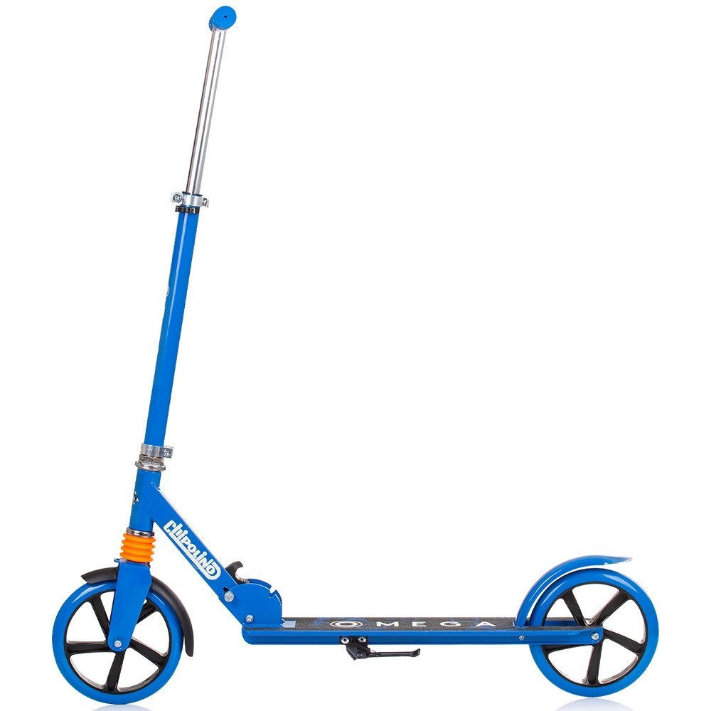CHIPOLINO Trotineta pliabila Omega Blue cu ghidon reglabil cadru din aluminiu baza anti-alunecare cric greutate admisa 100 kg