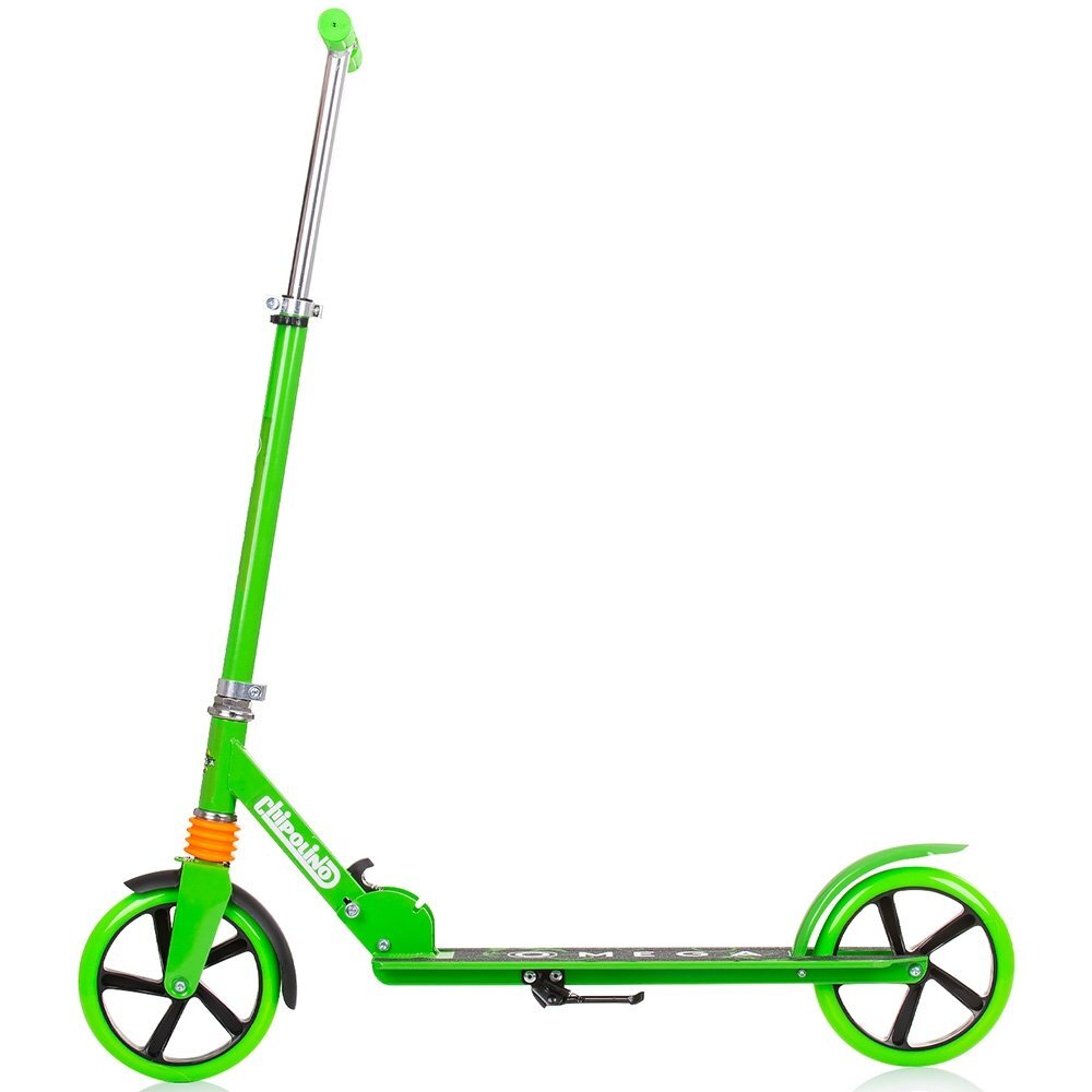 CHIPOLINO Trotineta pliabila Omega Green cu ghidon reglabil cadru din aluminiu baza anti-alunecare cric greutate admisa 100 kg
