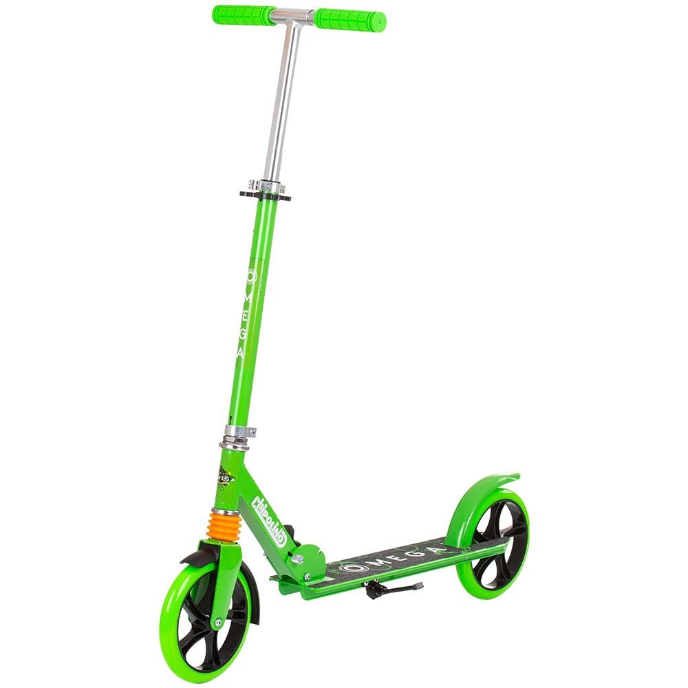 CHIPOLINO Trotineta pliabila Omega Green cu ghidon reglabil cadru din aluminiu baza anti-alunecare cric greutate admisa 100 kg