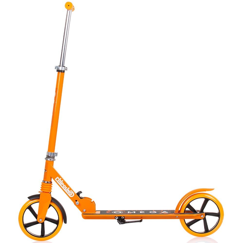 CHIPOLINO Trotineta pliabila Omega Orange cu ghidon reglabil cadru din aluminiu baza anti-alunecare cric greutate admisa 100 kg