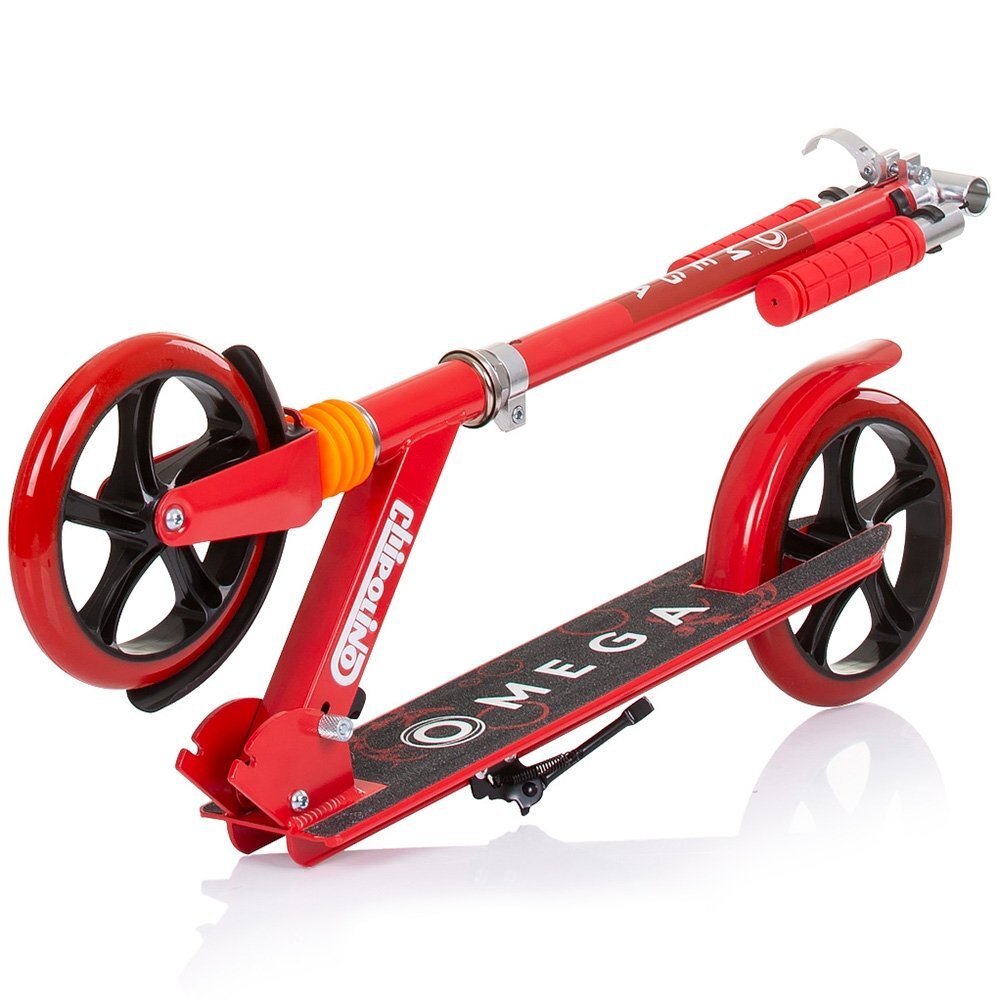 CHIPOLINO Trotineta pliabila Omega Red cu ghidon reglabil cadru din aluminiu baza anti-alunecare cric greutate admisa 100 kg