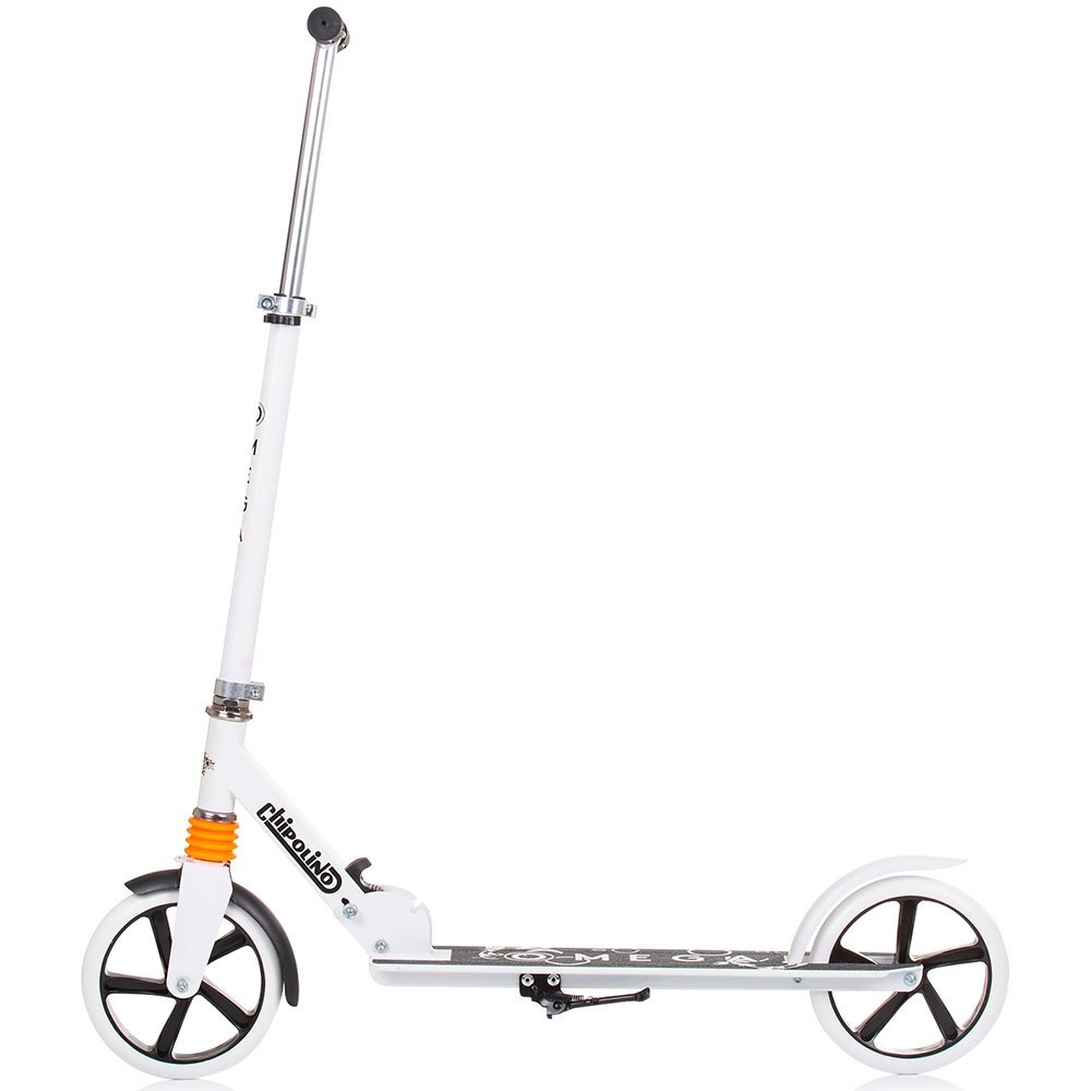 CHIPOLINO Trotineta pliabila Omega White cu ghidon reglabil cadru din aluminiu baza anti-alunecare cric greutate admisa 100 kg