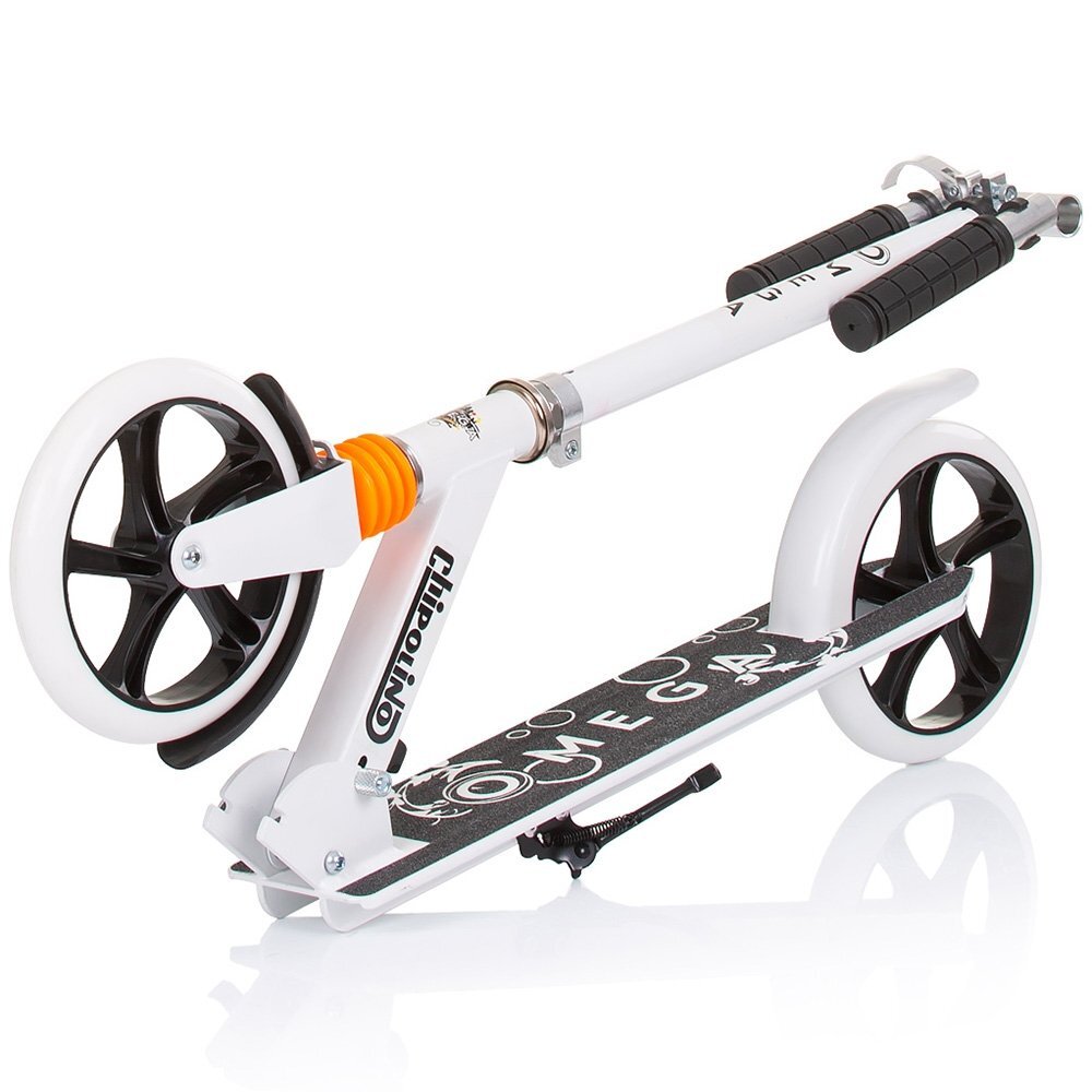 CHIPOLINO Trotineta pliabila Omega White cu ghidon reglabil cadru din aluminiu baza anti-alunecare cric greutate admisa 100 kg