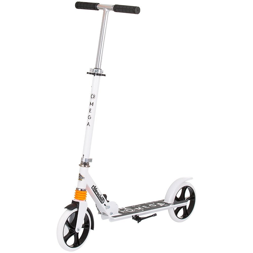 CHIPOLINO Trotineta pliabila Omega White cu ghidon reglabil cadru din aluminiu baza anti-alunecare cric greutate admisa 100 kg