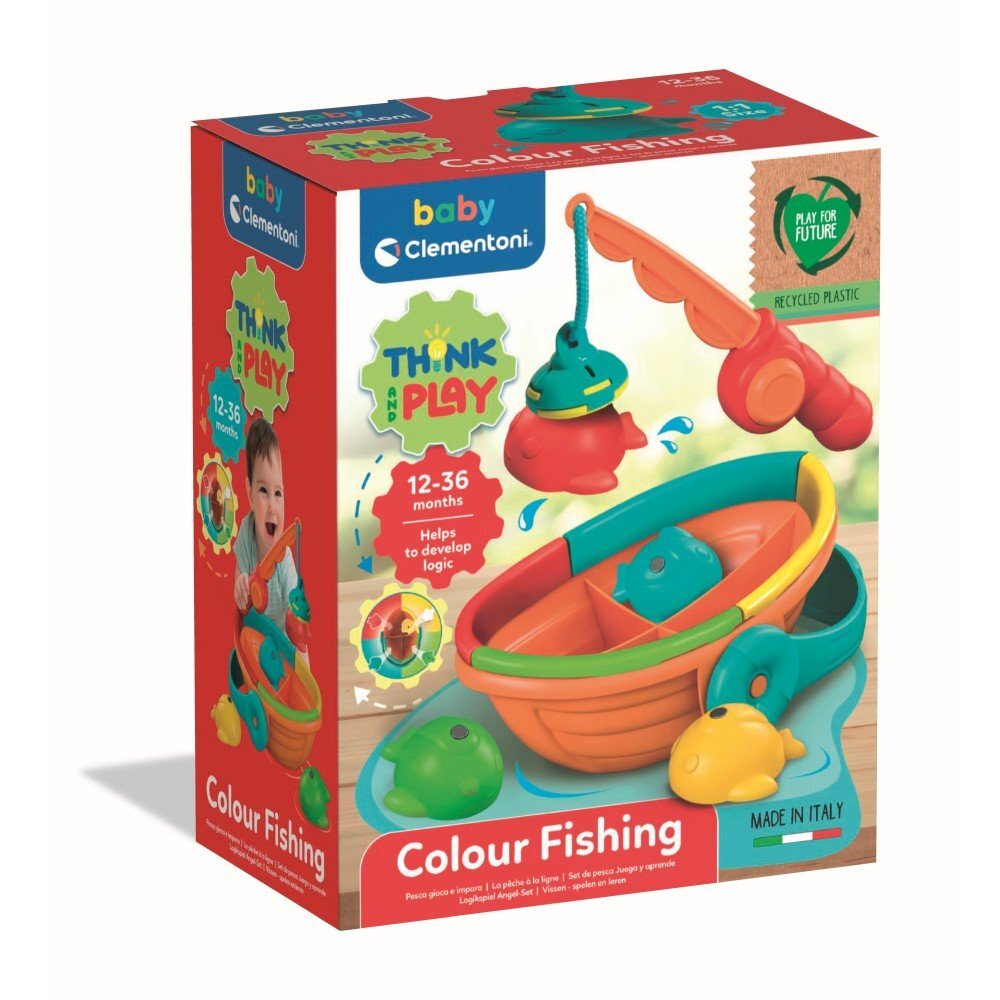 CLEMENTONI Joc educativ de logica pentru copii pestisori colorati din plastic reciclat