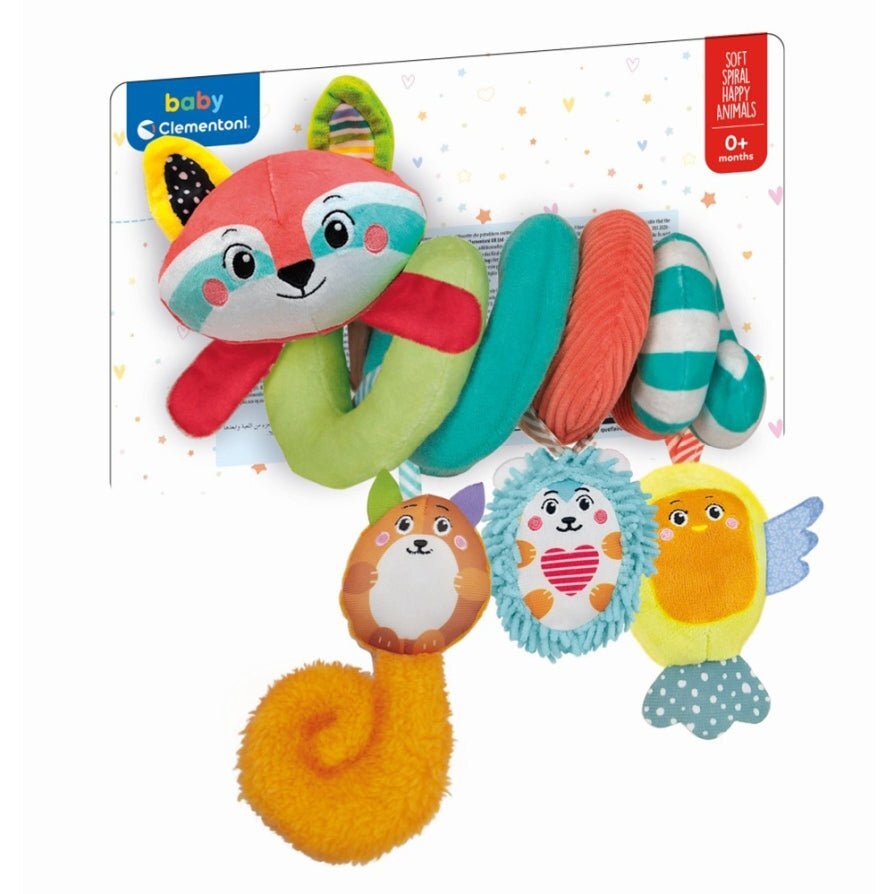 CLEMENTONI Jucarie de plus pentru carucior spirala cu animalute