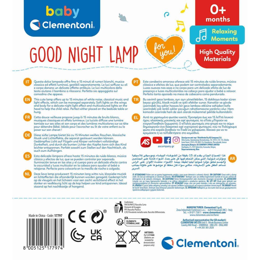 CLEMENTONI Lampa muzicala Licurici