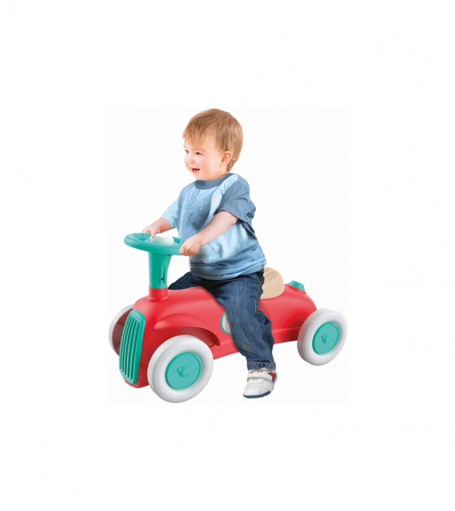 CLEMENTONI Masinuta copii fara pedale Vintage Car dotata cu claxon pentru copii incepand cu varsta de 12 luni