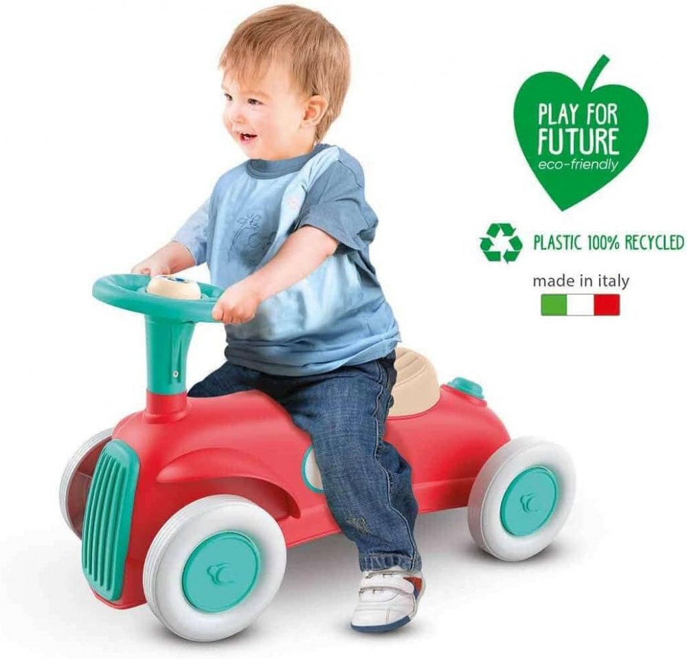 CLEMENTONI Masinuta copii fara pedale Vintage Car dotata cu claxon pentru copii incepand cu varsta de 12 luni