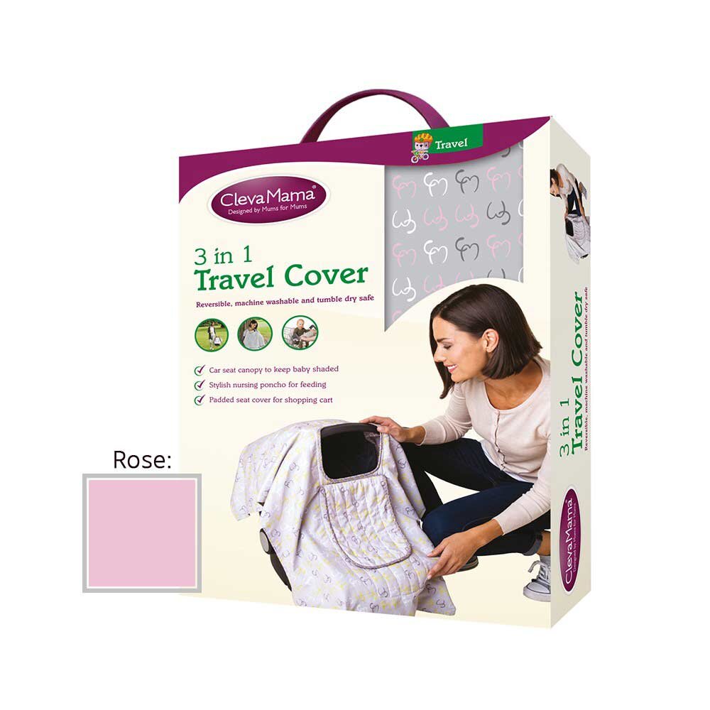 Clevamama Husa de calatorie 3 in 1 rose