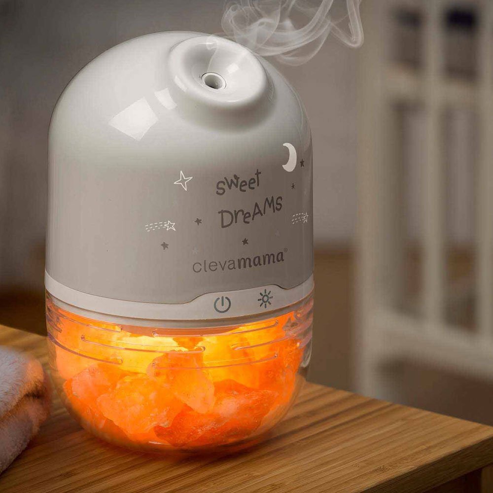 Clevamama Lampa cu sare din Himalaya umidificator cu lumina de noapte 3070