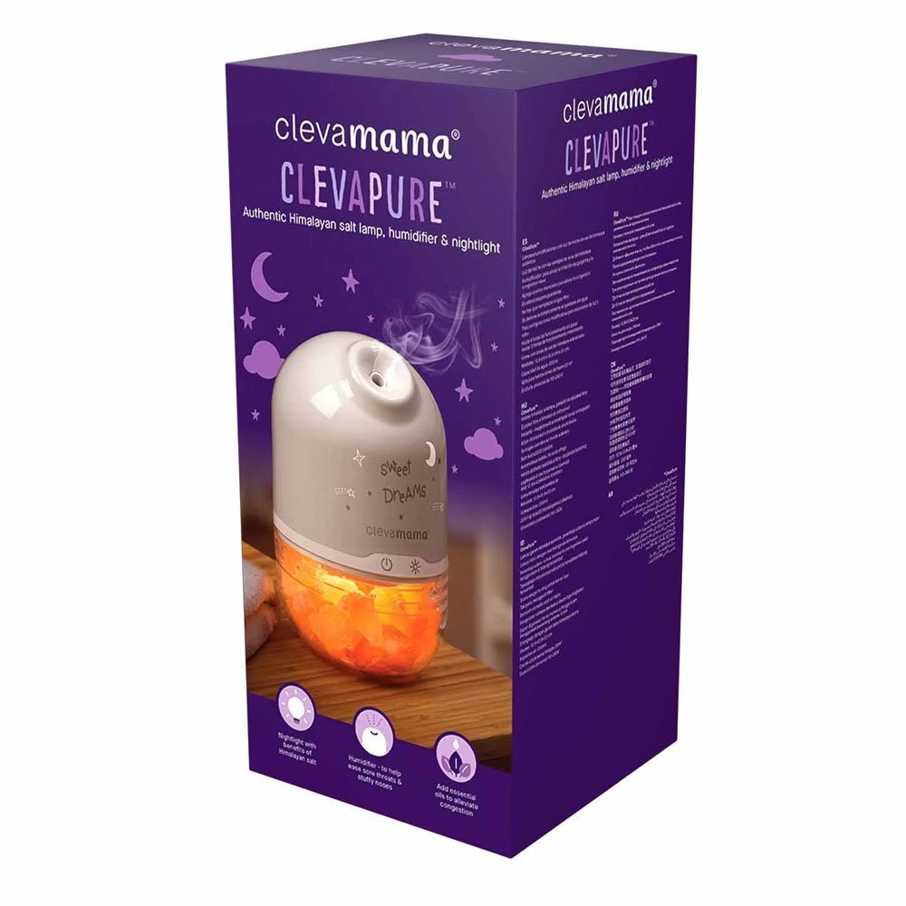 Clevamama Lampa cu sare din Himalaya umidificator cu lumina de noapte 3070
