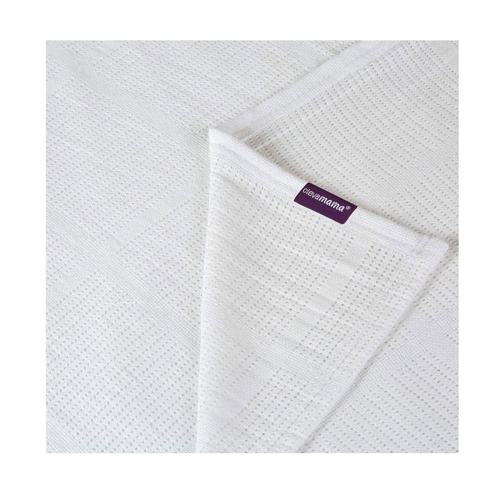 Clevamama Paturica din bumbac 120 x 140 cm White 3457