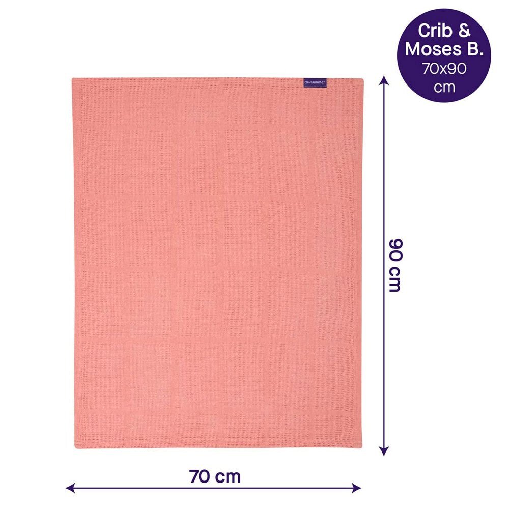 Clevamama Paturica din bumbac 70 x 90 cm Coral 3450