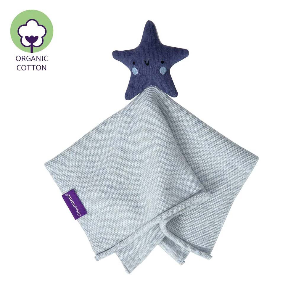 Clevamama Paturica din bumbac organic cu jucarie Star 3495