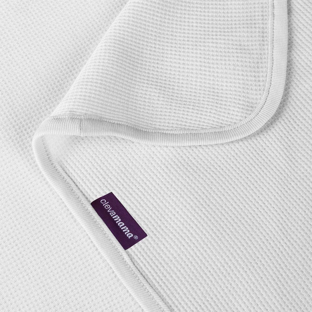 Clevamama Paturica din bumbac Waffle Weave 120 x 140 cm White 3465