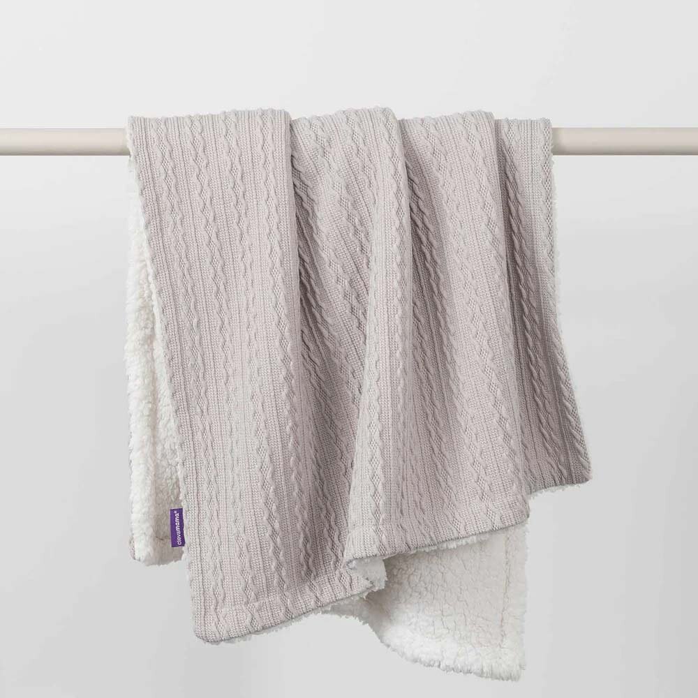 Clevamama Paturica Lux Sherpa pentru bebelusi 75 x 100 cm grey 3484