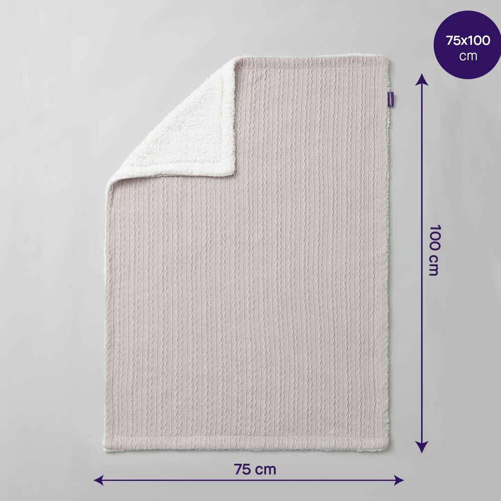 Clevamama Paturica Lux Sherpa pentru bebelusi 75 x 100 cm grey 3484