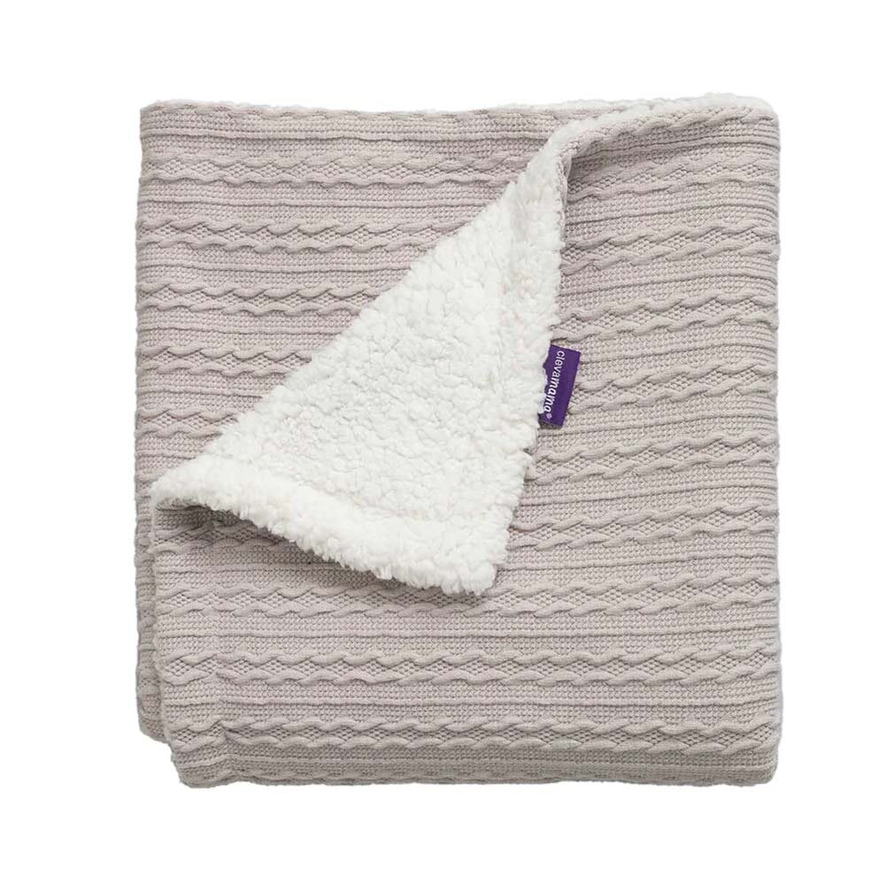 Clevamama Paturica Lux Sherpa pentru bebelusi 75 x 100 cm grey 3484