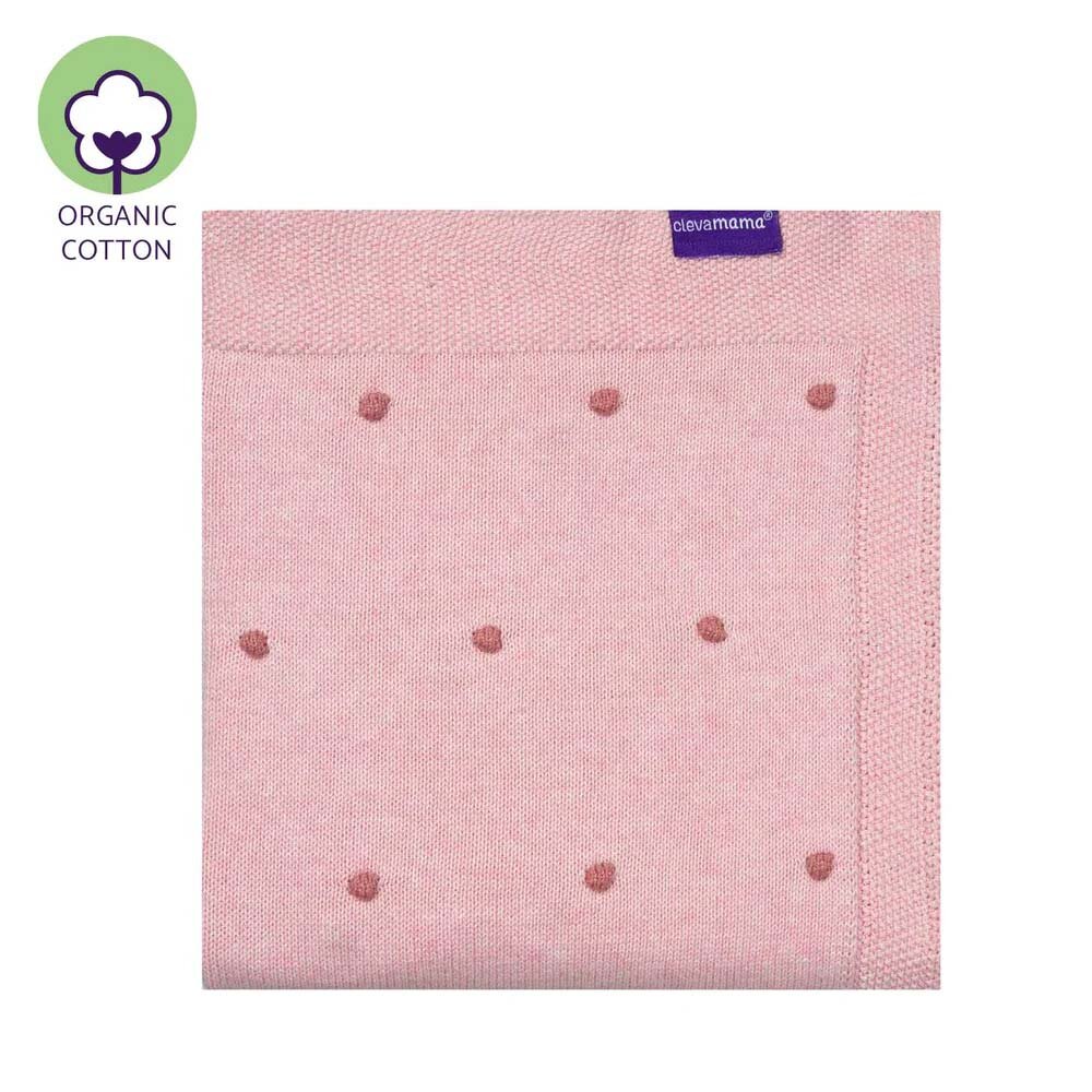 Clevamama Paturica tricotata din bumbac organic 80x100 cm 3491