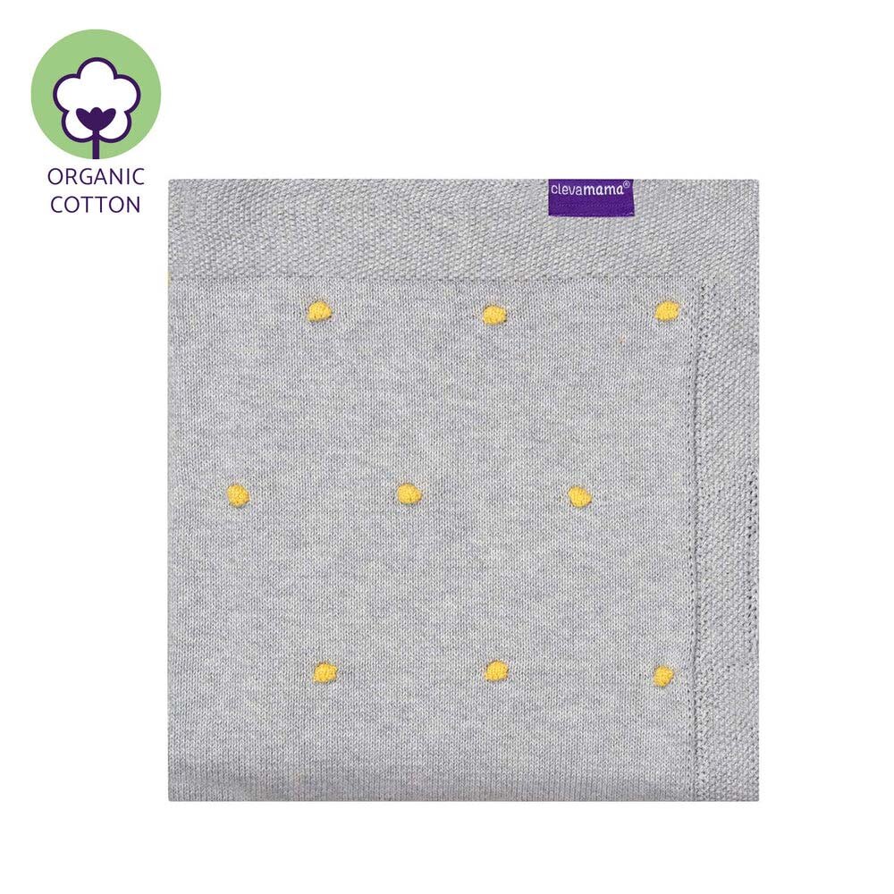 Clevamama Paturica tricotata din bumbac organic 80x100 cm 3493